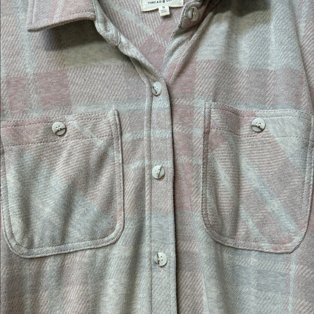 Thread & Supply Plaid Button-Up Cardigan - Picture 3 of 5